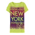 thumbnail image 2 of Aeropostale City Scene Graphic playera para mujer, verde, extragrande Aeropostale Camiseta grÃ¡fica, 2 of 2
