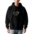thumbnail image 2 of Men's Long Sleeve Hoodie Pullover Sweatshirt with Pockets - Dragon & Heart Design Stylish Glow Relaxed Fit Drawstring Hood, 2 of 7