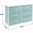 thumbnail image 3 of Sorbus Dresser with 6 Drawers - Furniture Storage Tower Unit for Bedroom, Hallway, Closet, Office Organization - Steel Frame, Wood Top, Easy Pull Fabric Bins (6-Drawer, Pastel Aqua), 3 of 5
