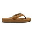 thumbnail image 2 of COBIAN Adult Female Braided Bounce Flip Flop Sandals, Color: Chestnut, Size: 09, 2 of 5