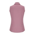 thumbnail image 3 of dazeni Button Down Linen Shirts for Women with Chest Pockets Summer Lapel Sleeveless Tank Tops Lightwieght Beach Vacation Clothes Pink Large, 3 of 6
