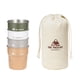 thumbnail image 2 of 4 tazas de acero inoxidable para acampar, vasos para beber con bolsa de transporte, capacidad de 300 ml, taza para beber, taza de café para viajes al Estilo A, 2 of 8