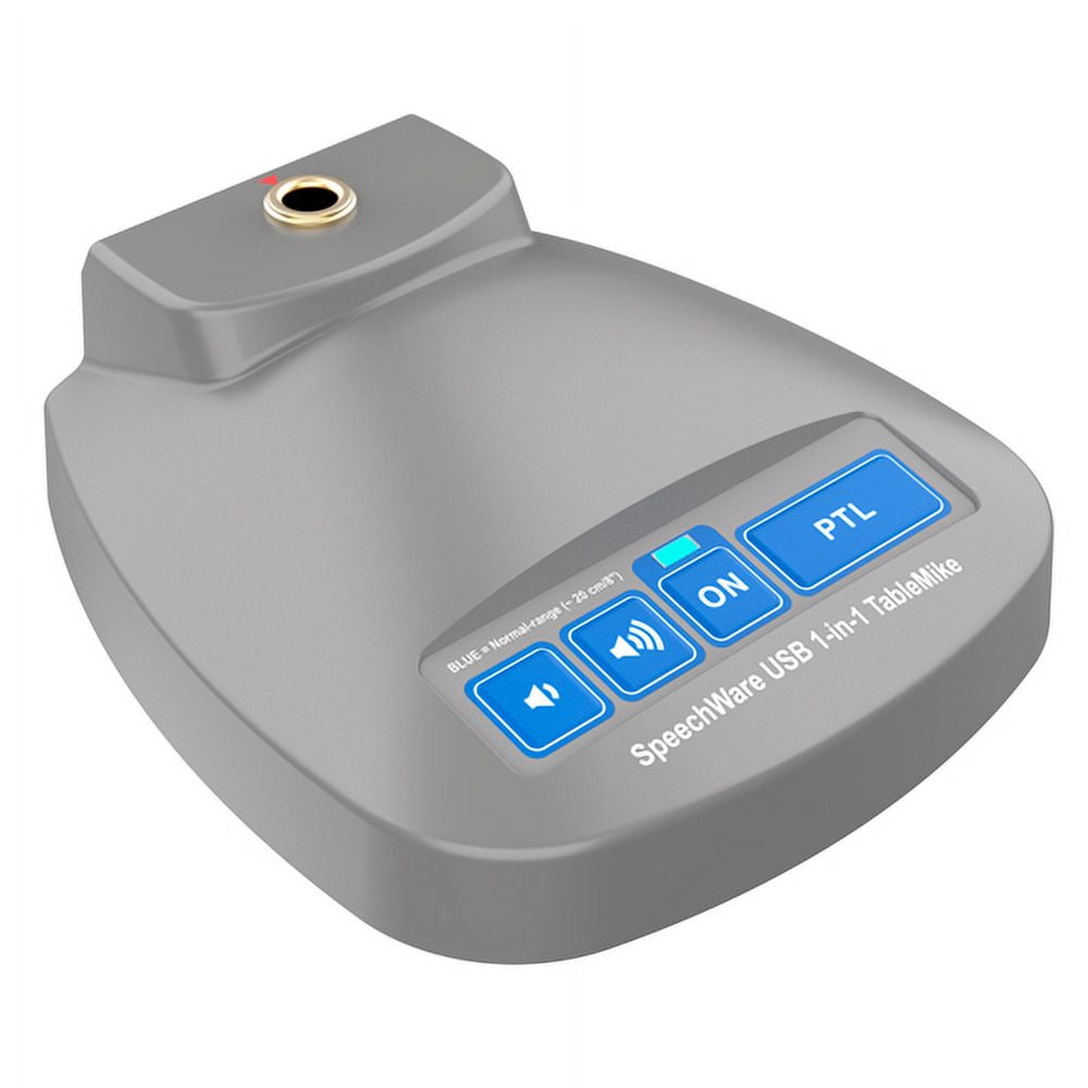 SpeechWare TBK1 1-in-1 TableMike USB Gooseneck Microphone with a proprietary Speech Equalizer and Push-to-Lock button