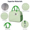 thumbnail image 4 of Lunch Bag Lunch Box for Women Reusable Insulated Lunch Cooler Bags,Large Capacity for Work Travel Picnic,Water-Resistant Green Geometry Lunch Tote Bag Gifts for Woman Mom Green, 4 of 6