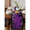 thumbnail image 2 of Halloween Table Runner Modern Castle Witch Forest Moon Purple Tablerunners 13 x 120 Inch, Table Decorations Tabletop Scarf for Summer Gathering Holiday Farmhouse Kitchen Dining Decor, 2 of 6
