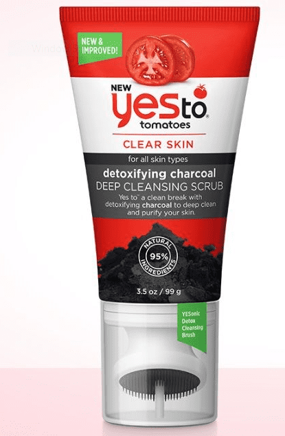 Yes To Tomatoes Detoxifying Charcoal Deep Cleansing Facial Scrub, 3.5 Oz image