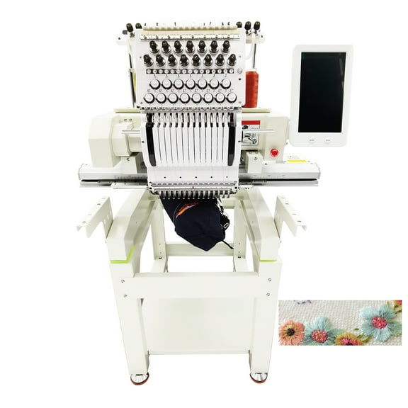 400*600MM Single-Head 15-Needle Embroidery Machine Hat Garment Embroidery Fully Automatic Commercial 110V