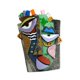 thumbnail image 2 of Maceta de resina con cara abstracta, florero, figura moderna, estatua de flor 15.5CMX16CMX20CM, 2 of 9