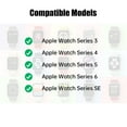 thumbnail image 6 of Elegant Choise Elastic Nylon Loop Band Case For Apple Watch Series SE 6 5 4 3 38/40mm, 6 of 6