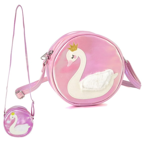 PinkSheep Swan Mini Purse Polyester Shoulder Bag Crossbody Handbags for Women Dress up