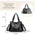 thumbnail image 4 of Sunyuer Vintage Large Capacity Shoulder Crossbody Tote Bags for Women PU Leather Hobo Satchel Y2K Purses Commute Travel Bags, 4 of 7