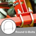 thumbnail image 6 of Uxcell Round U-Bolts with Nut Plate Washer Stainless Steel Round Bend U-Bolts for Boat M6x76x96mm, 6 of 7