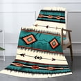 thumbnail image 2 of Amarainy Aztec Pattern Fleece Throw Blanket For Winter Gift Home Sofa Bed Decoration 50x60 inch, 2 of 5
