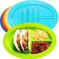 thumbnail image 1 of GHSDFBB Lot de 9 Assiettes Réutilisables pour Tacos, Plateaux à Tacos, Ensemble de 9 en 9 Couleurs Assorties, 1 of 5