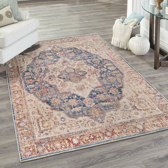 Unique Loom Deepa Collection Area Rug - Regalia (9' x 11' 7" Rectangle Blue Ivory/Light Blue)