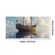 Viking Ship Themed Background Banner, Maritime Element Decorations, Ideal for Nautical Parties, Pirate Themed Events, Photo Backdrops, and Themed Celebrations