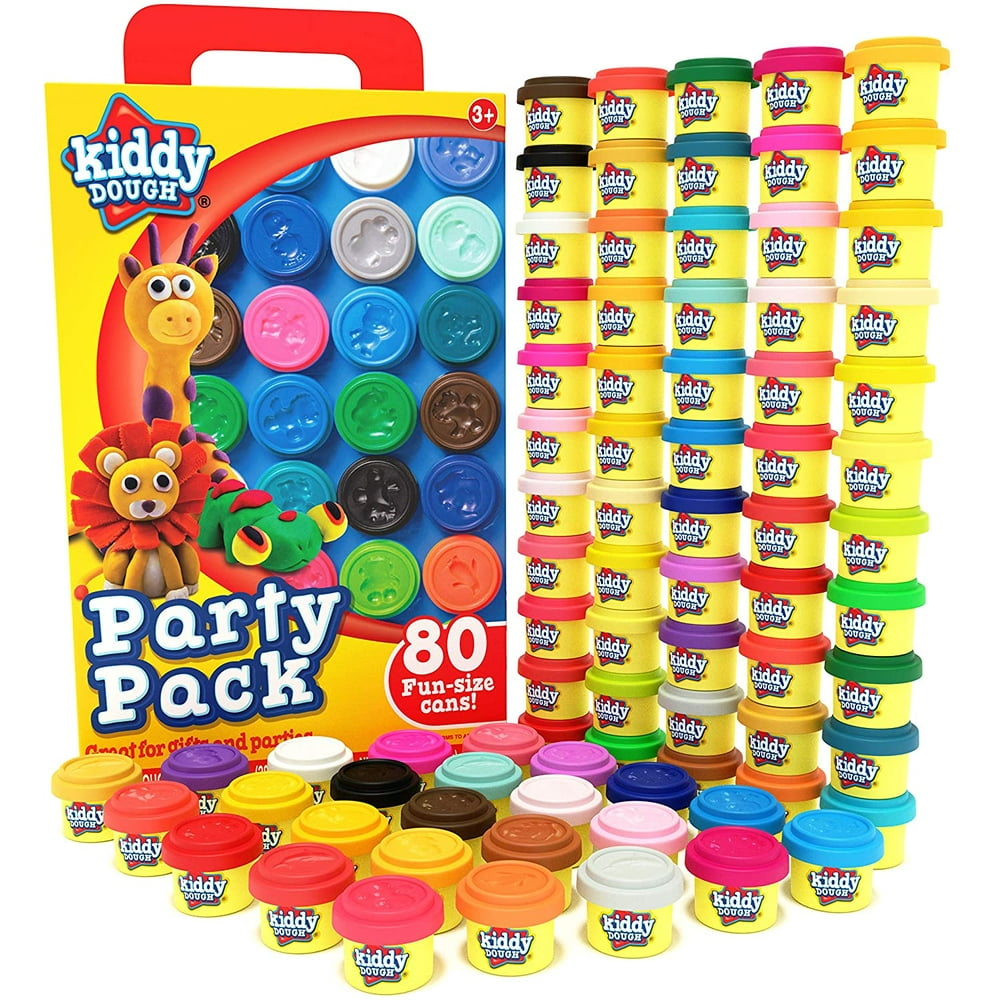 Kiddy Dough 80 Pack of Dough School & Birthday Party Favors Bulk Clay