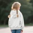 thumbnail image 4 of Riecok Hooded Sweatshirt Kids Zip up Long Sleeve Round Neck Solid Color Cute Ear Hoodies with Pocket Clothes for Girls and Boys White 150, 4 of 7