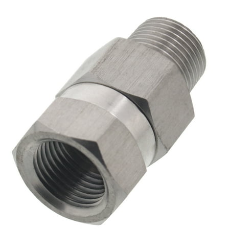 Npt Female Pipe Coupler - Erie Tools Pressure Washer 3/8in. Male Female NPT Stainless Steel Swivel Coupler 3200 PSI