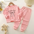 thumbnail image 2 of Baby Girl Outfits Fall Long Sleeve Top and Pants Soft Home Wear Set Baby Clothes for Girls Light Pink H, 2 of 4