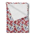 thumbnail image 2 of Bee Soft Flannel Fleece Blanket, Summer Theme Vintage Floral Pattern with Blooming Red Poppies Cornflowers and Ladybird, Cozy Plush for Indoor and Outdoor Use, 50" x 60", Multicolor, by Ambesonne, 2 of 5