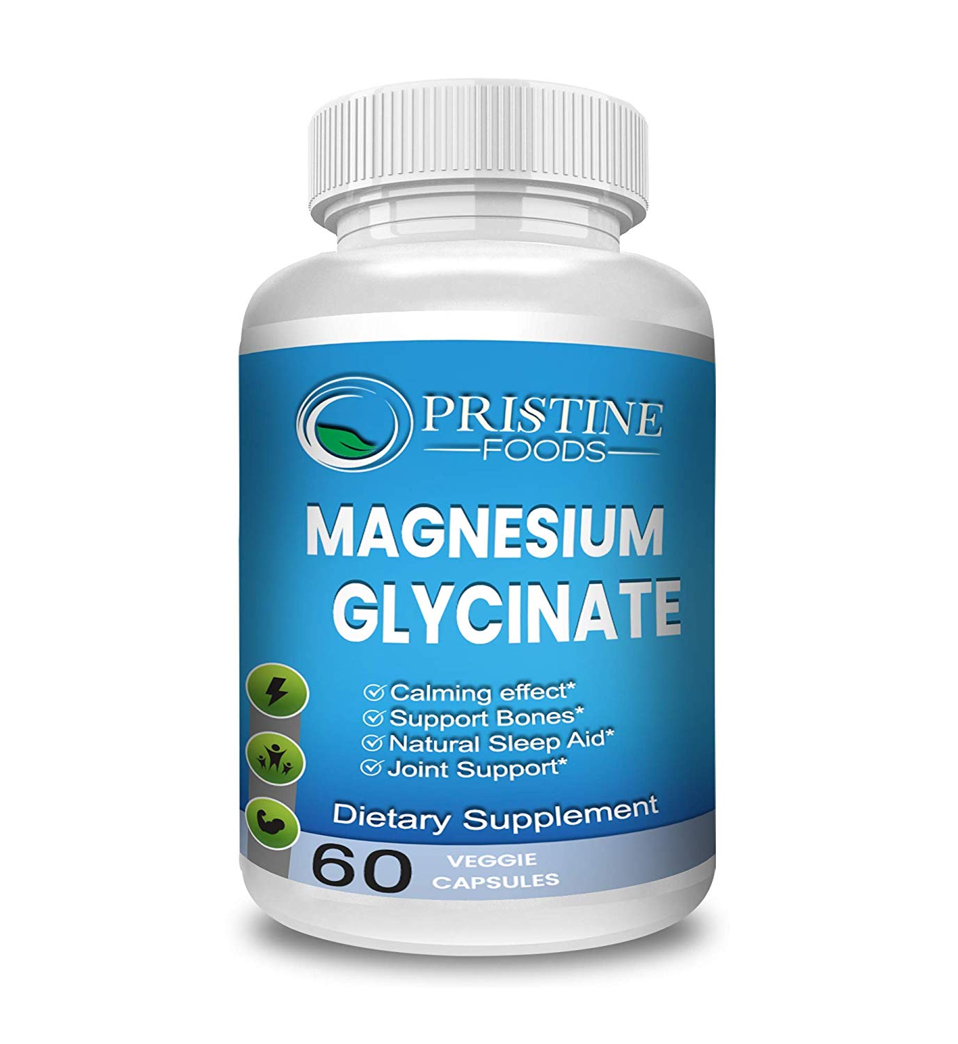 Pristine Foods Magnesium Glycinate Complex Chelated Formula Keto High Absorption Supports