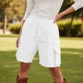 thumbnail image 5 of Admvng Women's Cargo Shorts Casual Loose Fit Multi Pocket Summer Outdoor Shorts, 5 of 9