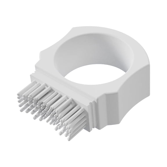 Cepillo de dientes manual masajeador para bebés y niños pequeños. Blanco