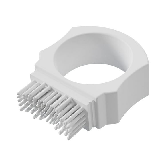 cepillo de dientes manual,Cepillo de dientes de dedo para niños adultos compacto suave,Lindo cepillo de dientes manual mini cepillo de dientes infantil,Limpiador de cabezales de cepillo Blanco