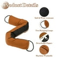 thumbnail image 3 of Door Sweep for Bottom of Door, 42" x 3" Door Draft Stopper with Hanging Loops, Brown, 3 of 6