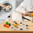 thumbnail image 3 of Yayeee Dish Drying Mat for Kitchen Counter 16" x 18" Microfiber Super Absorbent Coffee Decorative Pad, Beige Halloween Pumpkin, 3 of 9