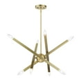 thumbnail image 6 of 46985-01 Livex Lighting Moco - 8 Light Chandelier in Modern Style - 26 Inches wide by 21 Inches high-Antique Brass Finish    -Traditional Installation, 6 of 11