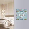 thumbnail image 4 of Yayeee Toggle Light Switch Wall Plate 2-Gang 4.56"x4.48" Decorative Outlet Cover, Blue Trains Pattern, 4 of 7