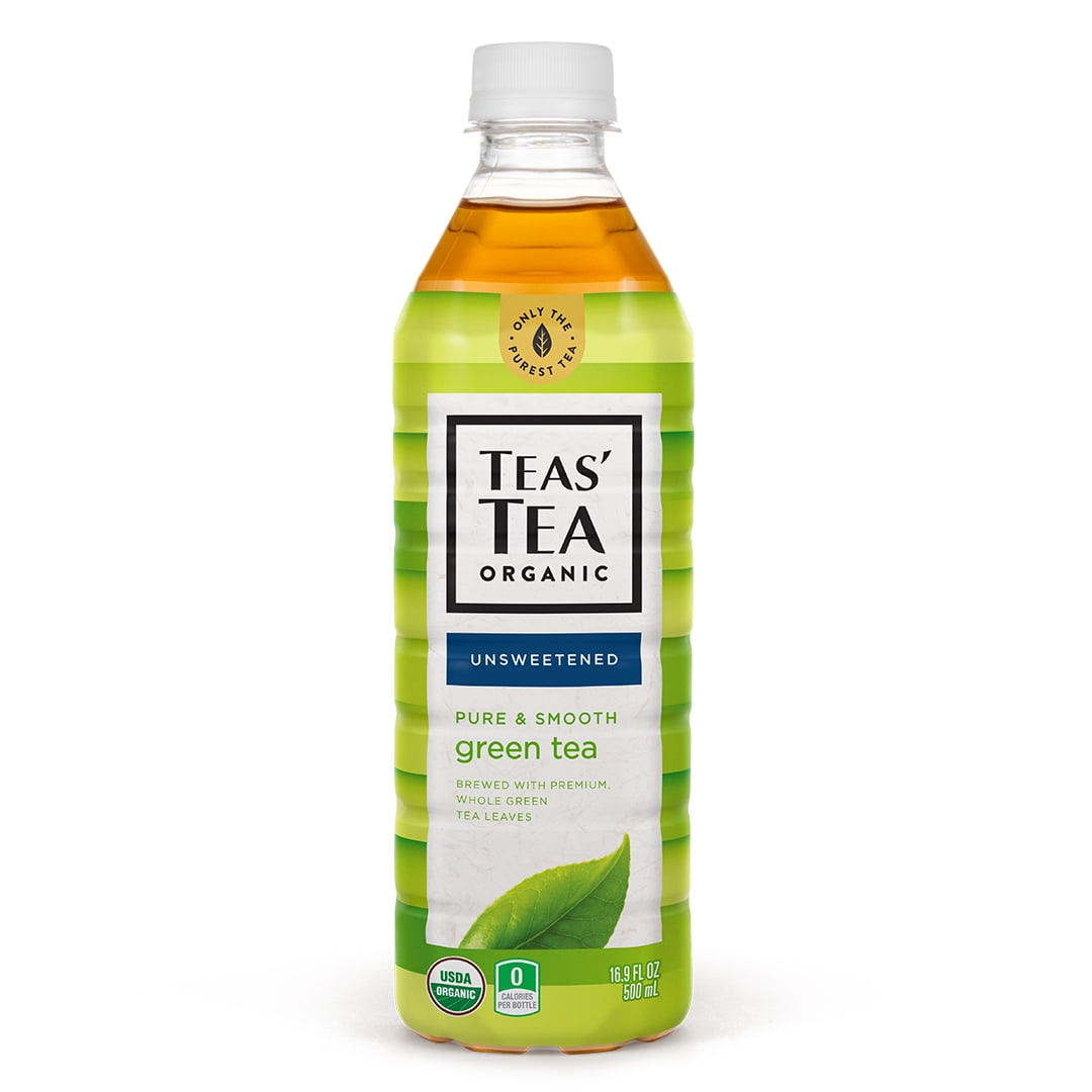 Teas' Tea Unsweetened Pure Green Tea, 16.9 Ounce (Pack of 12), Organic