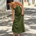 thumbnail image 6 of YTCAMLO Backless Womens Cami Dress Casual Summer Spaghetti Strap Sleeveless Smocked Maxi Dresses Loose Fit Vacation Sundress, 6 of 9