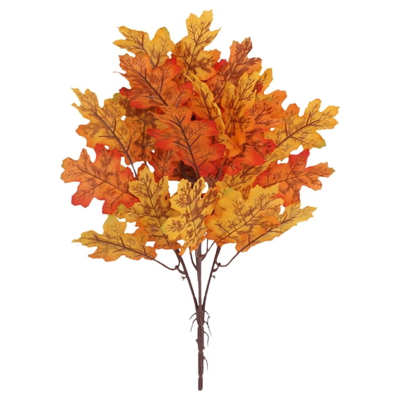 Artificial Maple Leaves Branches, 21.6in Fall Leaves Stems Plants Outdoor Greenery for Home Kitchen Farmhouse Thanksgiving Table Centerpiece, Orange