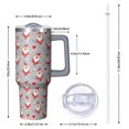 thumbnail image 2 of Gray Christmas Santa Pattern Tumbler with Handle and Lid,40oz Double Wall Vacuum Insulated Tumbler,Cups Gift for Women and Men, 2 of 7