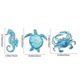 thumbnail image 3 of 3 Pcs Summer Coastal Wall Decor Bathroom Beach Blue Wall Art Sea Seahorse Starfish Seashell,Nautical Theme Home Living Room Bedroom Outdoor Decorations,Ideal Housewarming Gift(Ocean Style), 3 of 6
