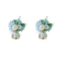 thumbnail image 2 of Wosthever 2 piezas de flores artificiales en jarrón, flores falsas de hortensias de seda elegantes y duraderas Type4 NO4, 2 of 6