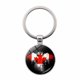 thumbnail image 1 of Llavero con hoja de arce canadiense, colgante de cristal y mosquetón metálico; resistente, ideal para decorar llaves y maletas; regalo patriótico para familiares y amigos, 1 of 4