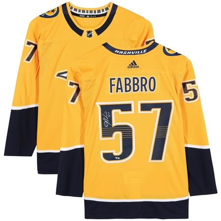 Dante Fabbro Nashville Predators Autographed Gold Adidas Authentic Jersey - Fanatics Authentic Certified