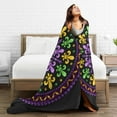 thumbnail image 5 of Kll Fleece Blanket Plush Throw Blanket Mardi Gras5,Soft Fuzzy Cozy Flannel Blanket For Couch Sofa Bed.(40"X30"), 5 of 9