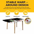 thumbnail image 4 of Black Snowman Christmas Table Cloths for 6 Foot Rectangle Tables, Gifts Xmas Tree Winter Snowflake Patio Waterproof Elastic Fitted Tablecloths, Washable Rectangular Table Cover for Camping, 4 of 8