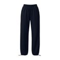 thumbnail image 4 of Viluyesy Women's Joggers Loose Fit High Waisted Drawstring Pockets Cinched Ankle Casual Lounge Athletic Workout Pants Black Size 2XL, 4 of 6