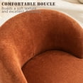 thumbnail image 3 of Kidol & Shellder Swivel Accent Chair Furry Round Barrel Chair 360 Degree Sofa Club Armchairs for Living Room Bedroom, Caramel, 3 of 7