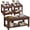 Walnut, variant on Buildhom Farmhouse 3-Piece Coffee Table Set with Storage Shelves, Rustic Wood End Tables for Living Room, Black