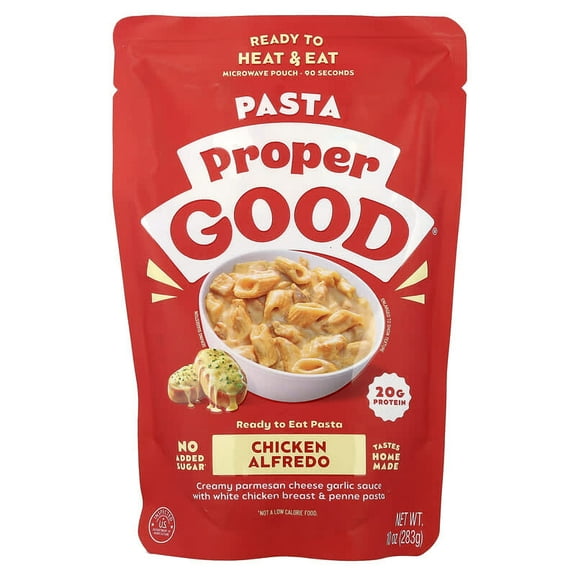 Proper Good, Ready to Eat Pasta, Chicken Alfredo, 10 oz Pack of 2