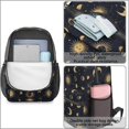 thumbnail image 4 of Sun and Moon Gothic Pattern 17" Waterproof Oxford School Backpacks for Teens, S-Shape Padded Straps, for School, Travel, Hiking, Camping, 4 of 5