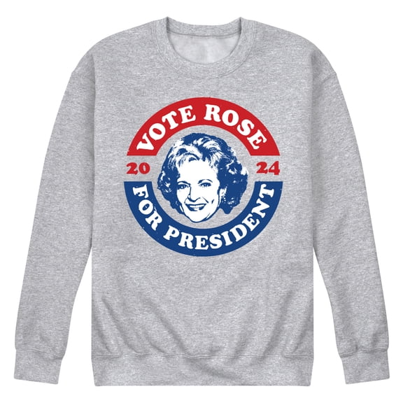 Golden Girls - President Rose - Men's Crew Neck Fleece Pullover