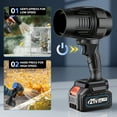 thumbnail image 4 of Ergonomic Handheld Turbo Blower 21V 850W Cordless Blower 80000 RPM Adjustable Speed for Yard Leaf & Snow Cleaning, Black, 4 of 9
